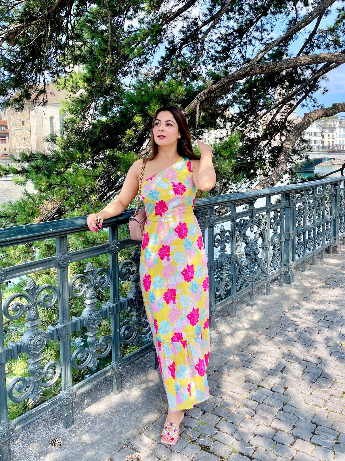 Floral Love One Shoulder Dress