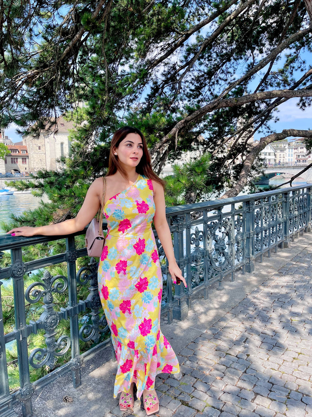 Floral Love One Shoulder Dress