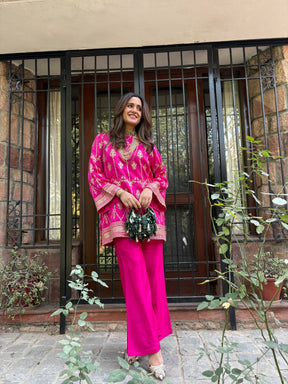 Pink Goldwork Coord Set