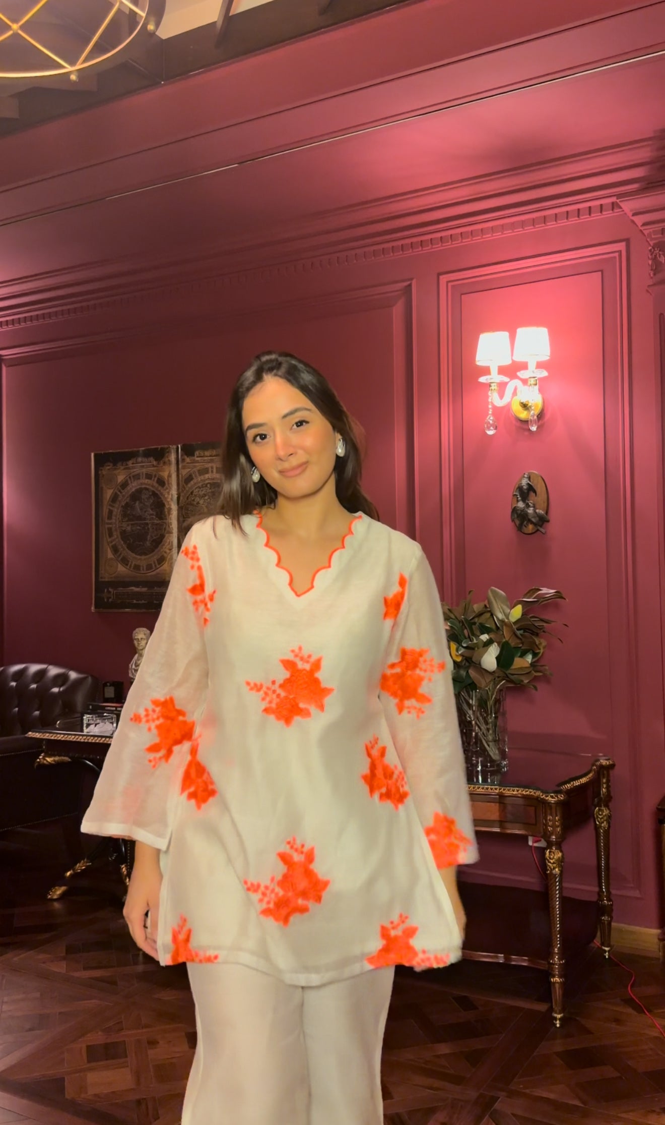 Neon Embroidered Coord Set