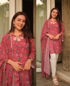 Ruby Pink Paisley Suit Set