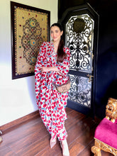 Cream and Red Floral Suit Set